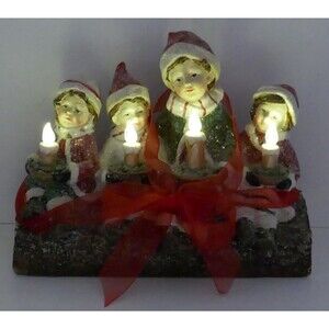 QVC Children Sitting with Illuminated Candles by Valerie RARE